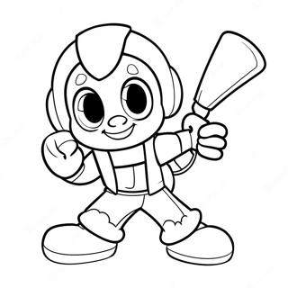 Mikey In Action Coloring Page 26934-21756