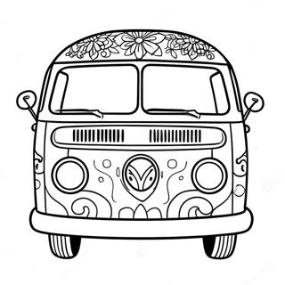 60s Hippie Van Coloring Page 26973-21790