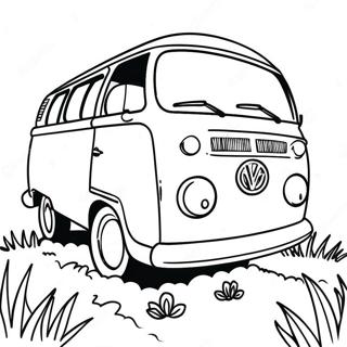 60s Hippie Van Coloring Page 26973-21791