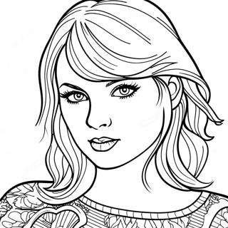 Taylor Swift Midnights Coloring Pages