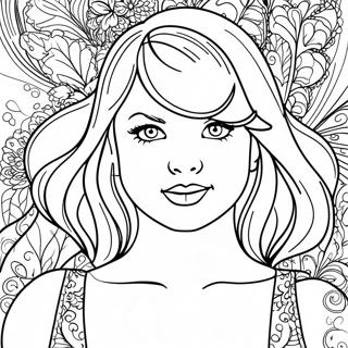 Ethereal Taylor Swift Coloring Page 26984-21801