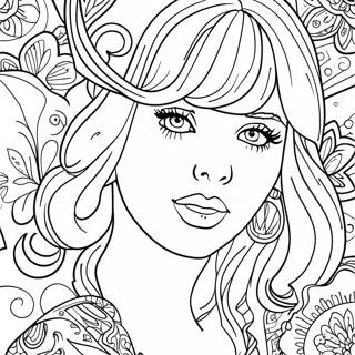 Ethereal Taylor Swift Coloring Page 26984-21803