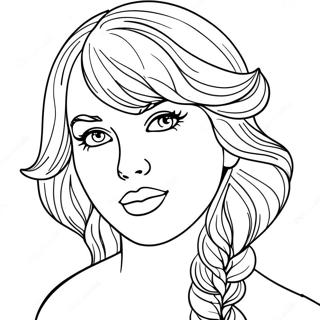 Ethereal Taylor Swift Coloring Page 26984-21804