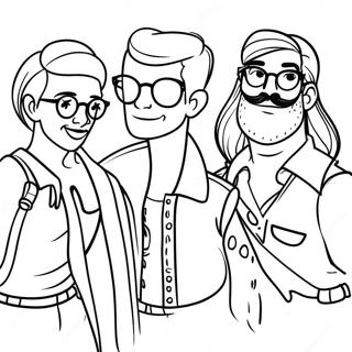 Hipster Disney Characters Coloring Page 26993-21794