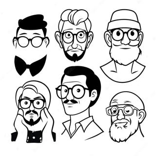 Hipster Disney Characters Coloring Page 26993-21796