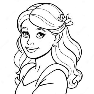 Vintage Hipster Disney Princess Coloring Page 26994-21800