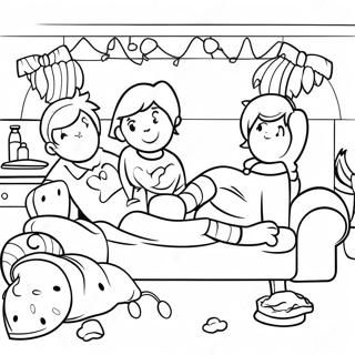 Pajama Coloring Pages