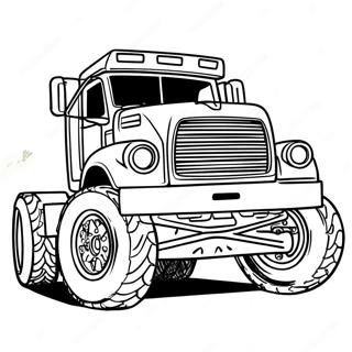 Diesel Truck Lifted Truck Coloring Page 2701-2266