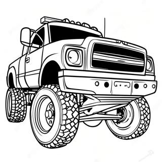 Diesel Truck Lifted Truck Coloring Page 2701-2267