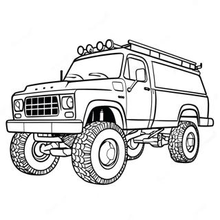 Diesel Truck Lifted Truck Coloring Pages