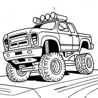 Cool Lifted Diesel Truck Coloring Page 2702-2263