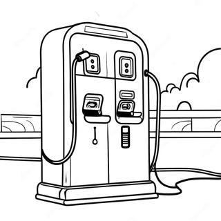 Electric Charger Station Coloring Page 27034-21842