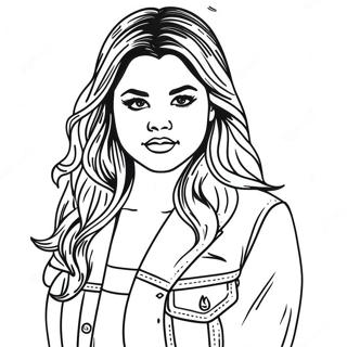 Selena Gomez Portrait Coloring Page 27053-21846