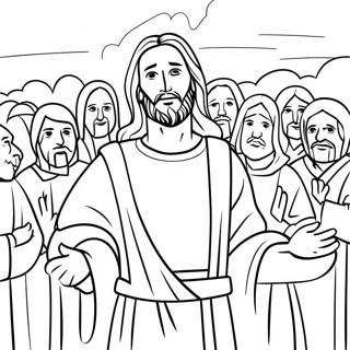 Jesus Teaching The Multitude Coloring Page 27064-21862