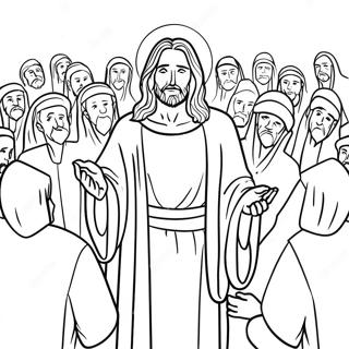 Jesus Teaching The Multitude Coloring Page 27064-21864