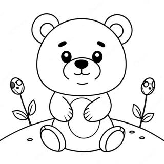 Kawaii Bear Coloring Pages