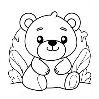 Kawaii Bear Coloring Page 27083-21870