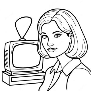 Tv Woman Coloring Page 27103-21894