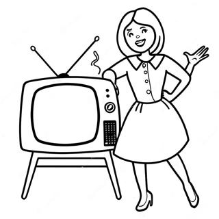 Tv Woman Coloring Page 27103-21895