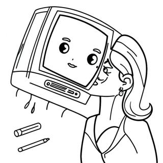 Tv Woman Coloring Page 27103-21896