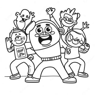 Gonoodle Dance Party Coloring Page 27114-21897