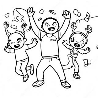 Gonoodle Dance Party Coloring Page 27114-21898