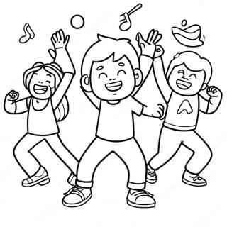 Gonoodle Dance Party Coloring Page 27114-21899