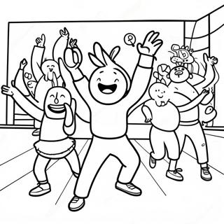 Gonoodle Dance Party Coloring Page 27114-21900