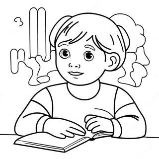 Autistic Child Coloring Page 27123-21902