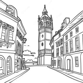 Europe Landmark Coloring Page 27133-21912