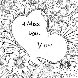 I Miss You Heartfelt Coloring Page 27143-21920