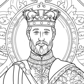 Royal Crowned King Coloring Page 27154-21929