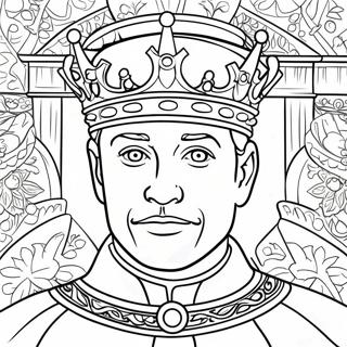 Royal Crowned King Coloring Page 27154-21930