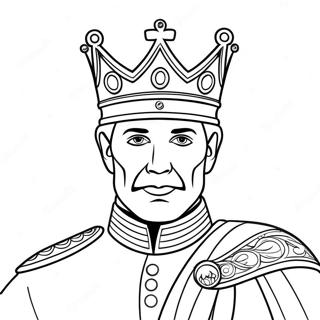 Royal Crowned King Coloring Page 27154-21931