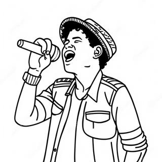 Bruno Mars Singing On Stage Coloring Page 27164-21938