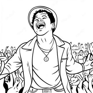 Bruno Mars Singing On Stage Coloring Page 27164-21940