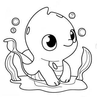 Cute Water Pokemon Swimming Coloring Page 27174-21944