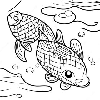 Koi Fish Coloring Pages