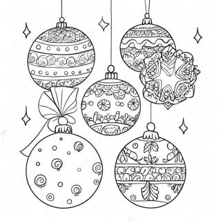 Whimsical Christmas Ornaments Coloring Page 27204-21969