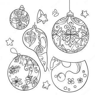 Whimsical Christmas Ornaments Coloring Page 27204-21970