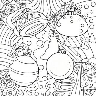 Whimsical Christmas Ornaments Coloring Page 27204-21972