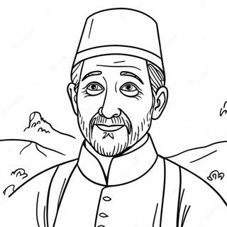 Easy Pilgrim Coloring Page 27223-21982