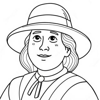 Easy Pilgrim Coloring Page 27223-21984