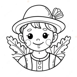 Cute Pilgrim Boy Coloring Page 27224-21988