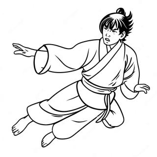 Giyu Tomioka In Dynamic Pose Coloring Page 27234-21991