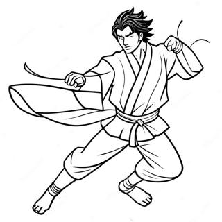 Giyu Tomioka In Dynamic Pose Coloring Page 27234-21992