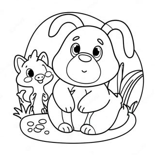 Cute Oval Animals Coloring Page 27254-22006