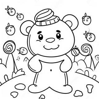 Cute Gummy Bears In A Candy Land Coloring Page 27264-22019