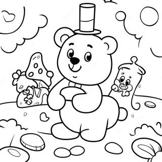 Cute Gummy Bears In A Candy Land Coloring Page 27264-22020