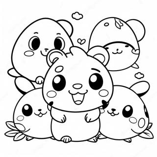 Cute Hamtaro With Friends Coloring Page 27284-22033